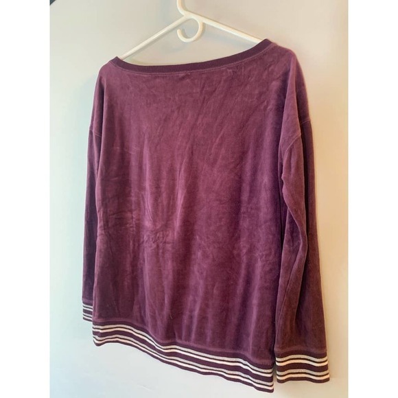 VICTORIA'S Secret Purple velour long sleeve top XS - Picture 4 of 4